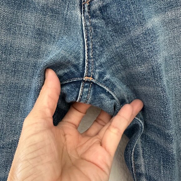 Moussy Vintage Denim Mv Farwell Straight Leg Jeans Cotton Blend Whiskering Fadin - Picture 7 of 14